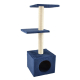 RASCADOR AMELIE AZUL PETROLEO 3 ALTURAS CON GATERA 30x30x89CM