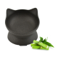 COMEDERO GATO BAMBU ELEVADO NEGRO 140ml