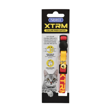 COLLAR GATO X-TRM NEON FLASH ROJO 10mm x 22-33cm