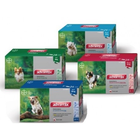 ADVANTIX SPOT ON PERRO ≤4KG PIP 24X0,4ML