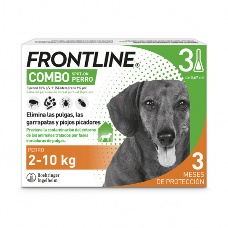 FRONTLINE COMBO PERRO 2-10KG 3 PIPETAS