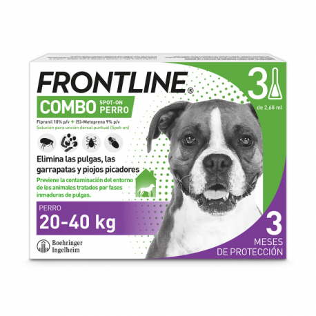 FRONTLINE COMBO PERRO 20-40KG 3 PIPETAS