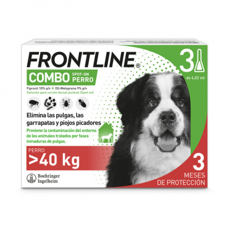 FRONTLINE COMBO PERRO +40KG 3 PIPETAS