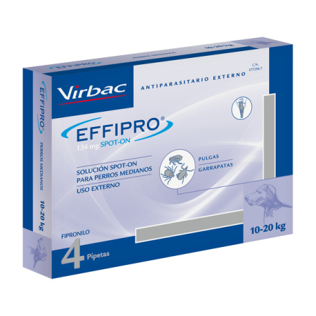 EFFIPRO SPOT ON PERRO 10-20 K 4 PIPETAS