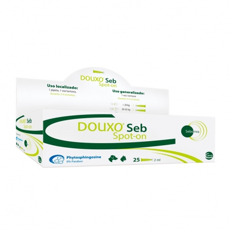 DOUXO SEB SPOT-ON 25PIPETAS X 2ML