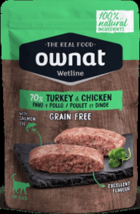 OWNAT GATO WETLINE TURKEY&CHICKEN 12X85G