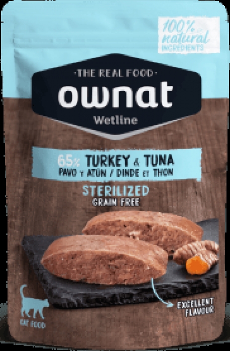 OWNAT GATO WETLINE STERILIZED TURKEY&TUNA 12X85G