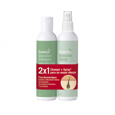 PACK CUTANIA GLYCOZOO CHAMPU + SPRAY 236ML