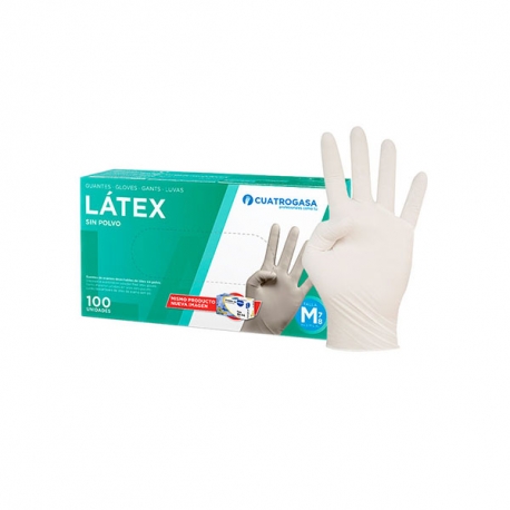 GUANTES LATEX SIN POLVO TALLA: XS 100UD