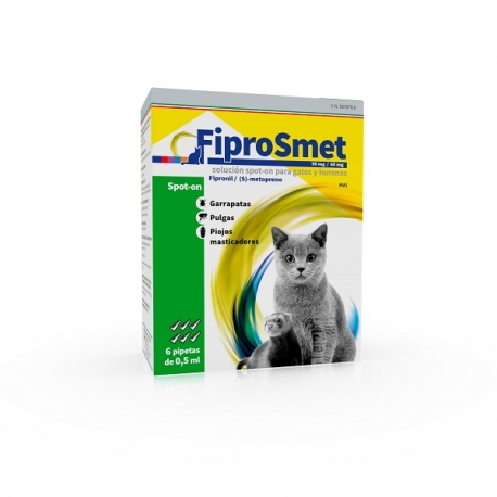 FIPROSMET 0,5 ML GATOS 6 PIP.