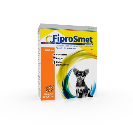 FIPROSMET 0,67 ML PERROS S 6 PIP.