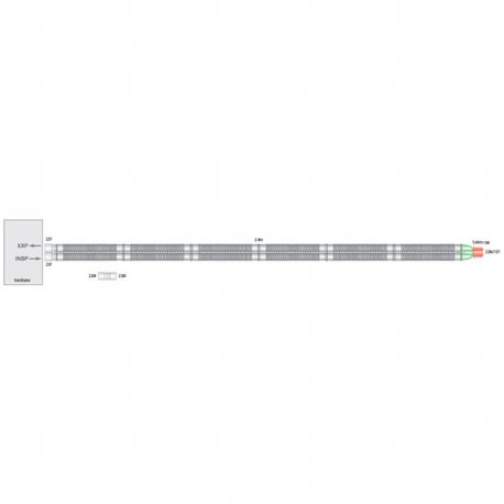 TUBOS CORRUGADOS PACIENTE FLEXTUBE 22MM/2,4M 1UD