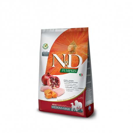 N&D PUMPKIN DOG MED/MAXI POLLO 2,5KG