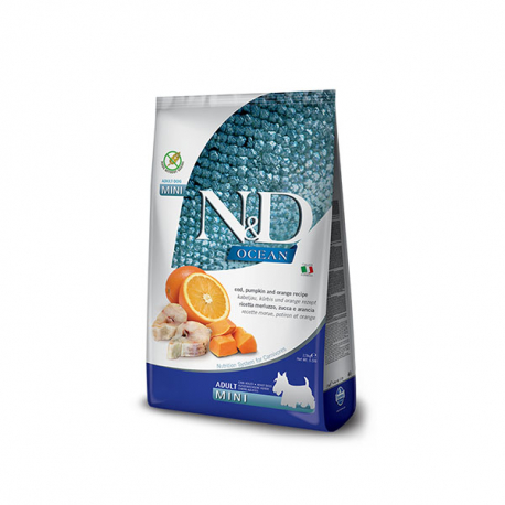 N&D OCEAN DOG MINI BACALAO,CALABAZA 2,5KG