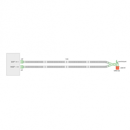 TUBOS CORRUGADOS PACIENTE FLEXTUBE 15MM/1,6M 1UD