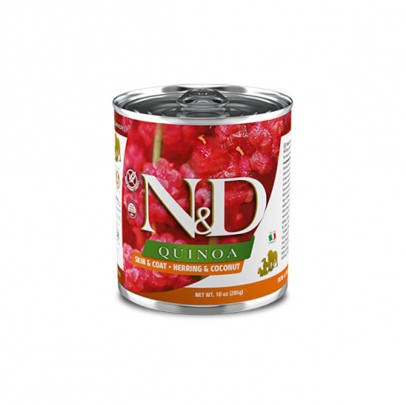 N&D QUINOA DOG ARENQUE,COCO 6X285G