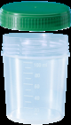 CONTENEDOR TAPA ROSCA VERDE 120ML / 74X58MM 1UD