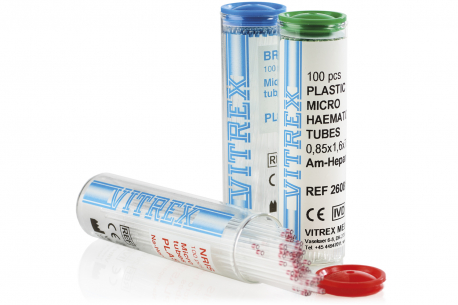 TUBOS CAPILARES MICROHEMATOCRITOS NA-HEPARIN 100UD