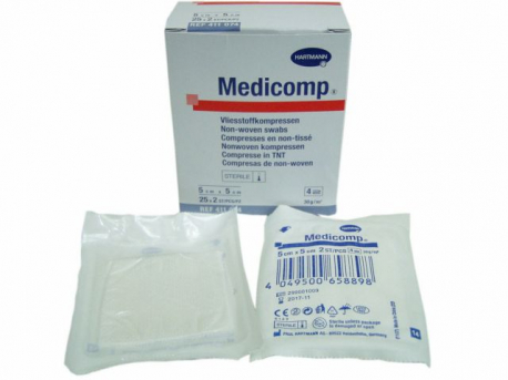 MEDICOMP GASAS NON WOVEN ESTERIL 5X5CM 40 SOBRES 