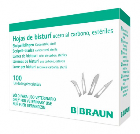 HOJAS DE BISTURI VET Nº 11 100UD 