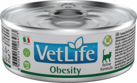 VETLIFE CAT OBESITY 12X85G