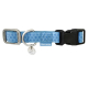 COLLAR MAC LEATHER AZUL 25mm x 48-70cm