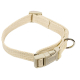 COLLAR MAC LEATHER COTTON BEIGE 15mm x 26-40cm