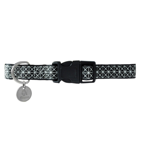 COLLAR MAC LEATHER CROSS NEGRO 15mm x 26-40cm