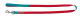 X-TRM DOBLE PREMIUM CORREA ROJO-TURQUESA 120cm x 1,5cm
