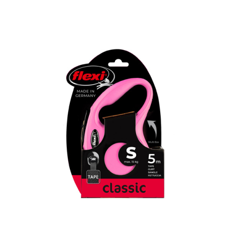 FLEXI CLASSIC, S, CORDON, 5m, HASTA 12Kg, ROSA