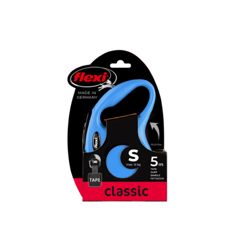 FLEXI CLASSIC, S, CORDON, 5m, HASTA 12Kg, AZUL