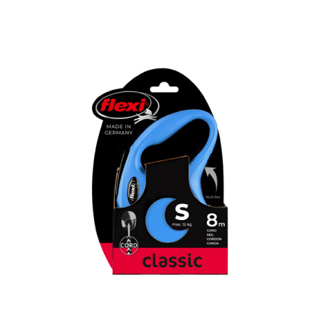FLEXI CLASSIC, S, CORDON, 8m, HASTA 12Kg, AZUL