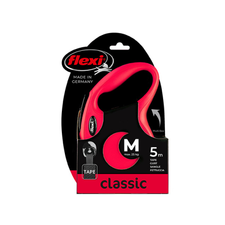 FLEXI CLASSIC, M, CINTA, 5m, HASTA 25Kg, ROJO