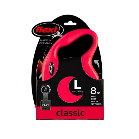 FLEXI CLASSIC, L, CINTA, 8m, HASTA 50Kg, ROJO