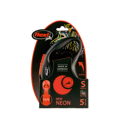 FLEXI NEON NARANJA, S, CINTA, 5m, HASTA 15Kg