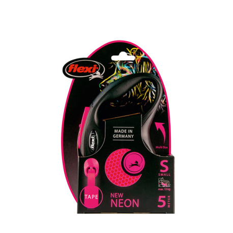 FLEXI NEON ROSA, S, CINTA, 5m, HASTA 15Kg