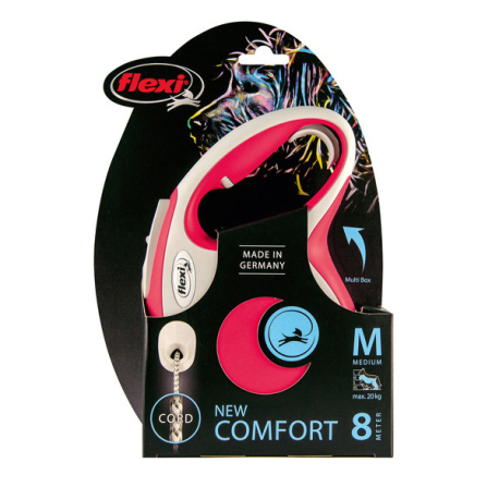 FLEXI COMFORT, M, CORDON, 8m, HASTA 20Kg, ROJO
