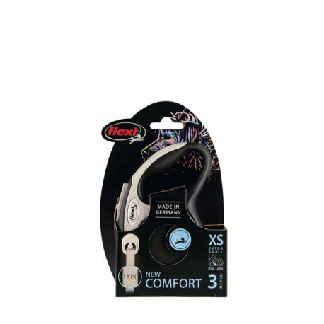FLEXI COMFORT, XS, CINTA, 3m, HASTA 12Kg, NEGRO
