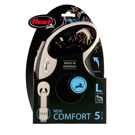 FLEXI COMFORT, L, CINTA, 5m, HASTA 60 Kg, NEGRO