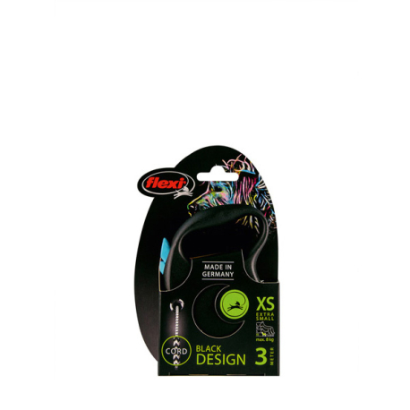 FLEXI BLACK DESIGN, XS, CORDON, 3m, HASTA 8KG, AZUL
