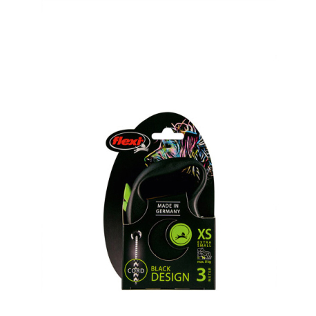 FLEXI BLACK DESIGN, XS, CORDON, 3m, HASTA 8KG, VERDE