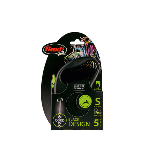 FLEXI BLACK DESIGN, S, CORDON, 5m, HASTA 12KG, VERDE