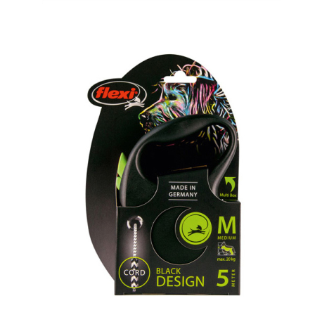 FLEXI BLACK DESIGN,M, CORDON, 5m, HASTA 20KG, VERDE