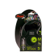 FLEXI BLACK DESIGN,M, CORDON, 5m, HASTA 20KG, NEGRO