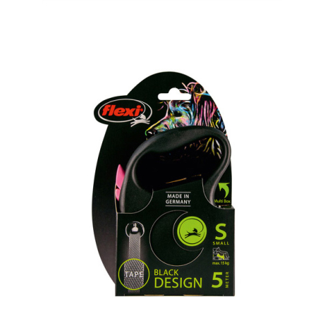 FLEXI BLACK DESIGN,S, CINTA, 5m, HASTA 15KG, ROSA