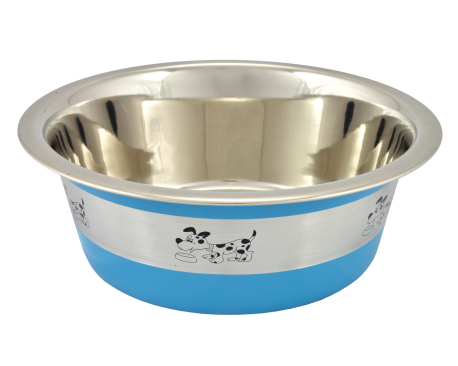 COMEDERO OSLO INOX.ANTIDES. AZUL 0,82L