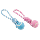 PELOTA TENIS CON CUERDA BICOLOR 30cm. 105-115gr. (UMV 4uds.)