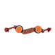 NUDO CON 2 PELOTAS DE TENNIS BICOLOR 38cm-230gr (UMV 3uds)