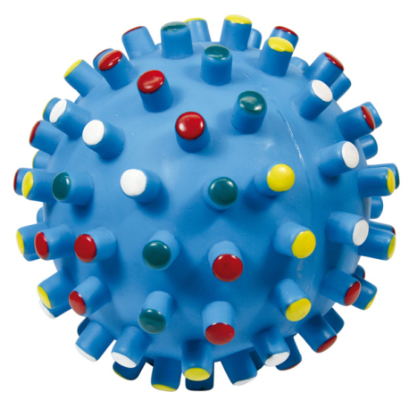 PELOTA VINILO CON PUNTITAS DE COLORES 12cm