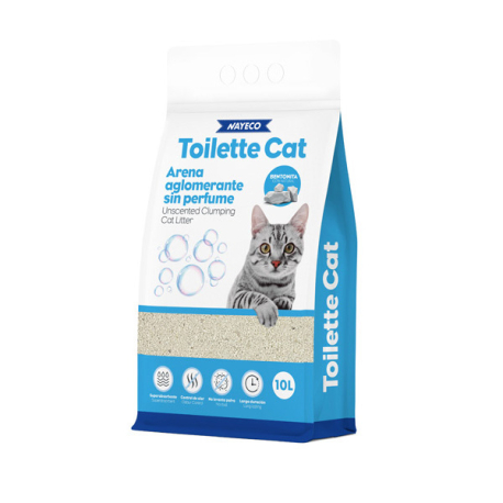 ARENA BENTONITA TOILETTE CAT SIN PERFUME 10L/8,5KG